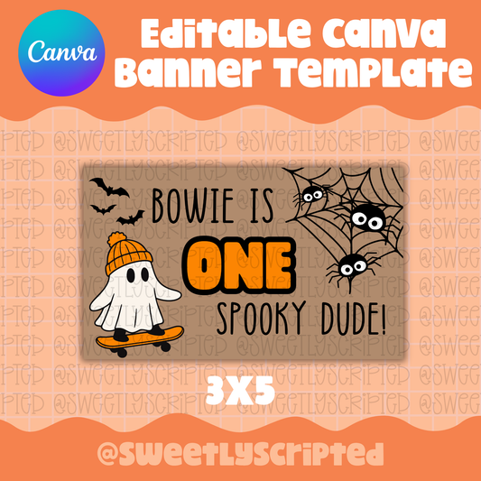 One Spooky Dude Canva Template