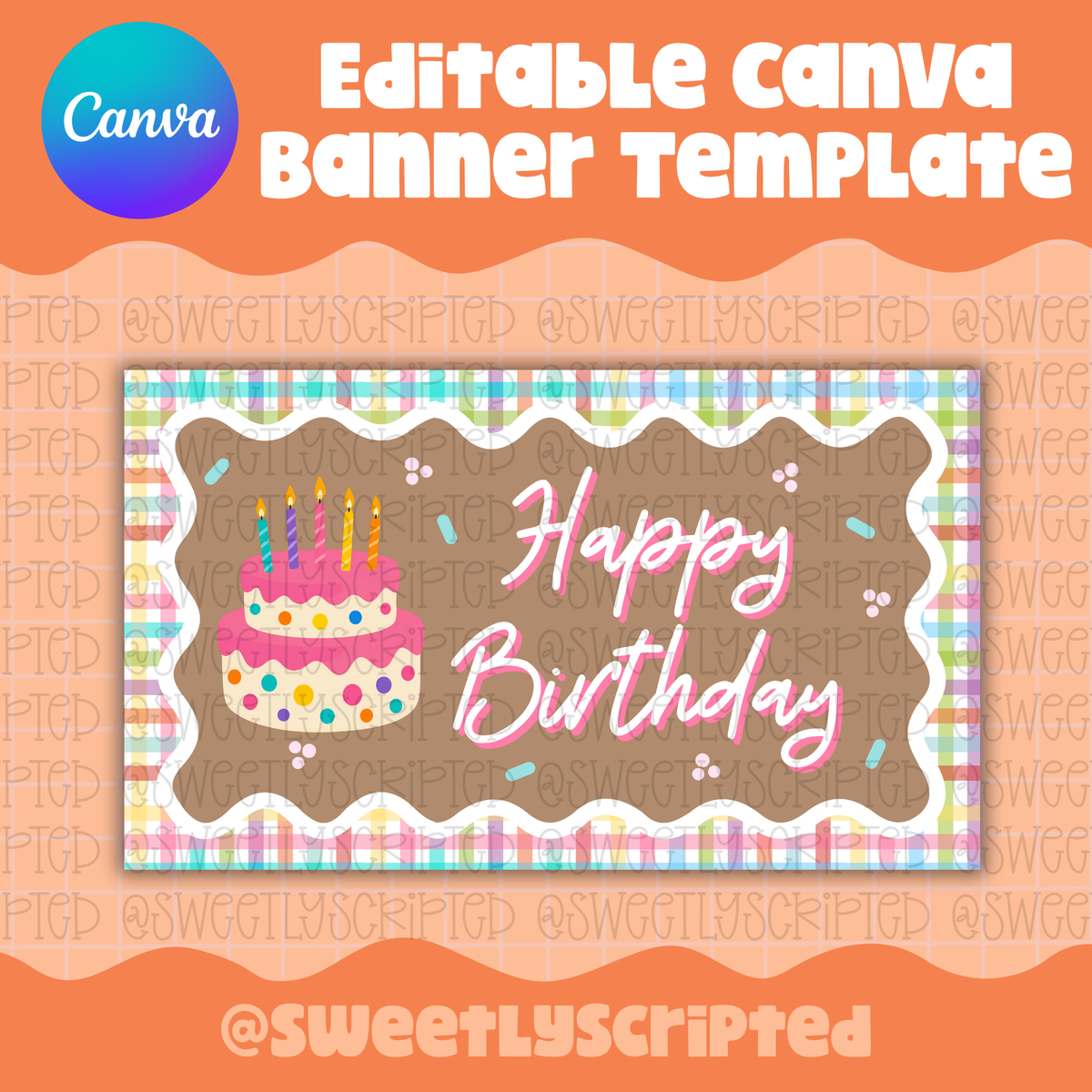 Fun Happy Birthday Canva Template