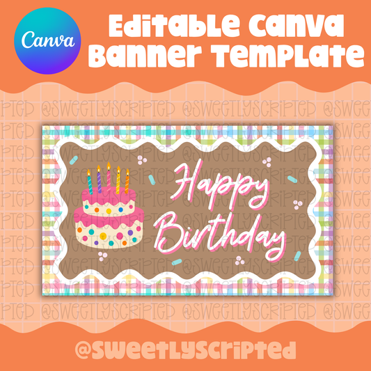 Fun Happy Birthday Canva Template