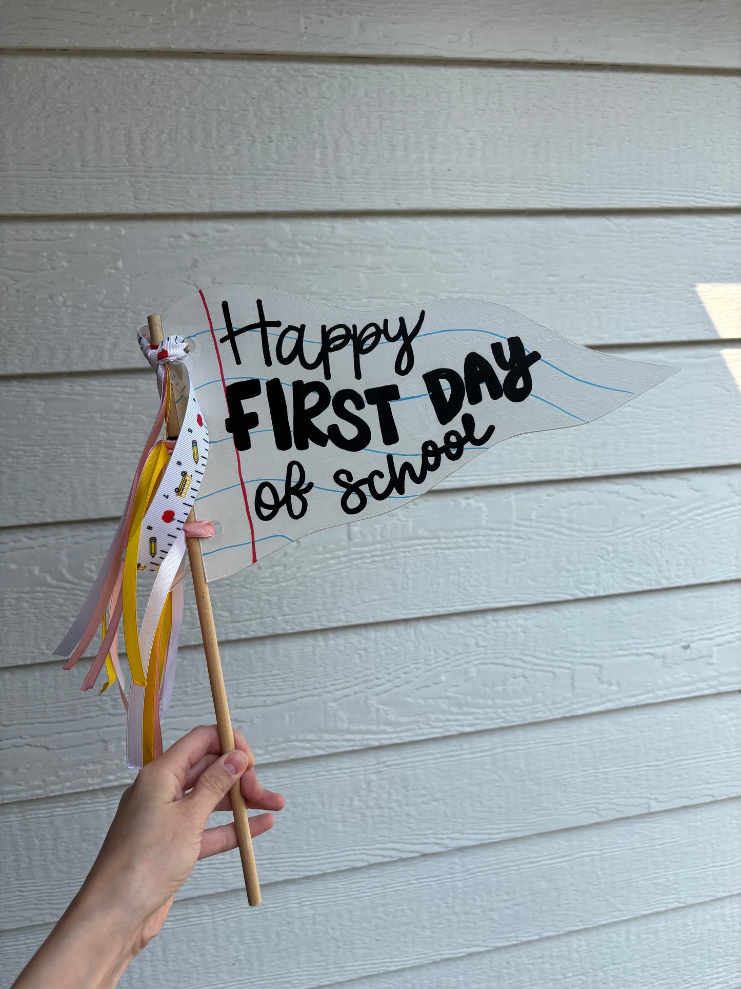 First/Last Day of School Wood Flag