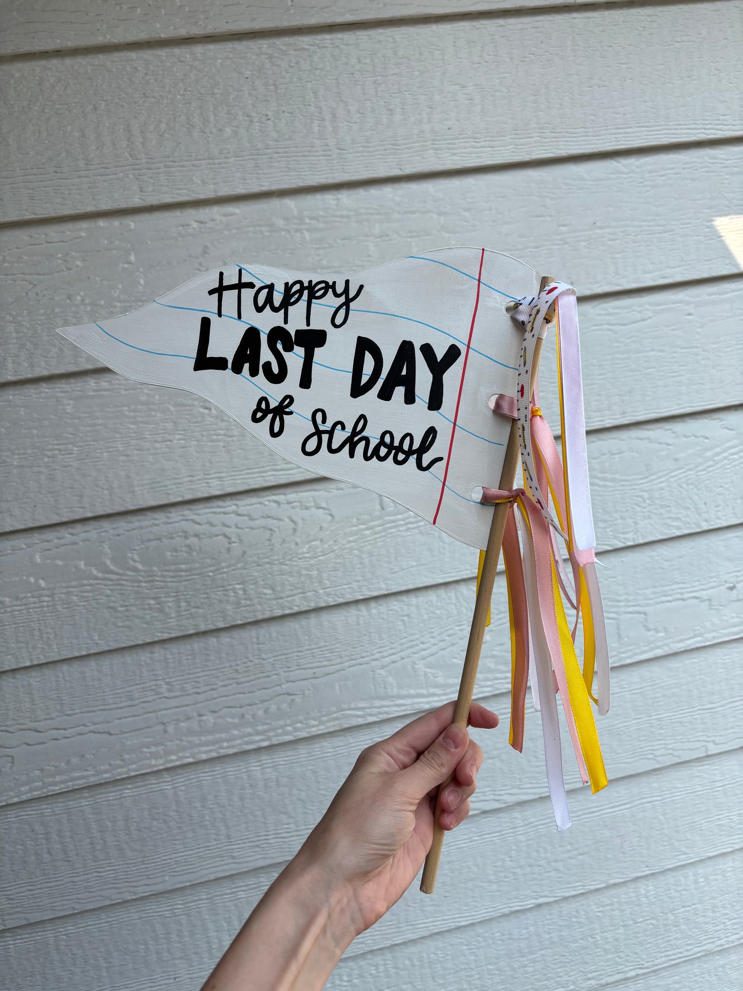 First/Last Day of School Wood Flag