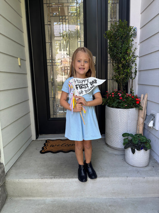 First/Last Day of School Wood Flag
