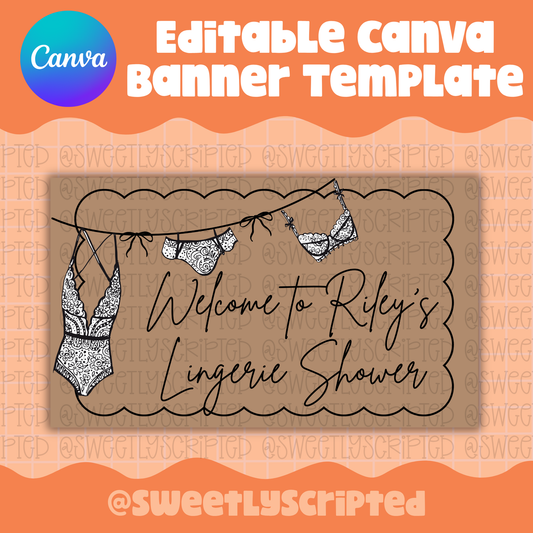 Lingerie Shower Canva Template